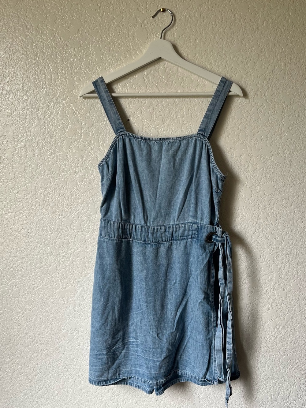 Sincerely Jules Light Blue Denim Romper Skort